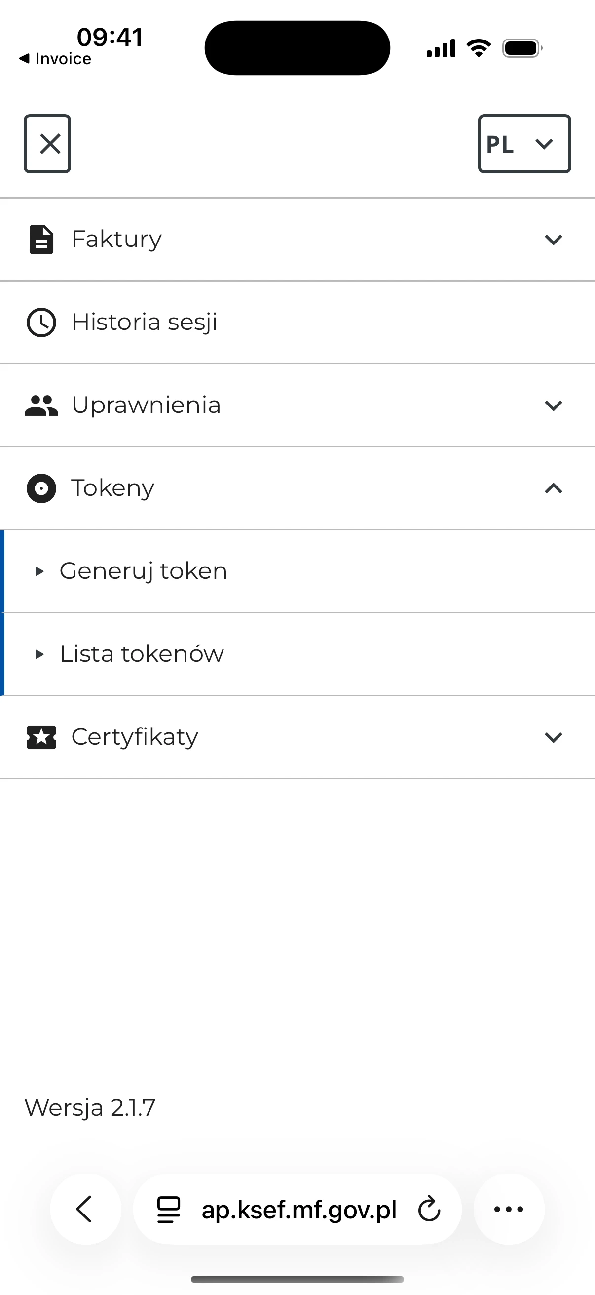 Generowanie nowego tokenu