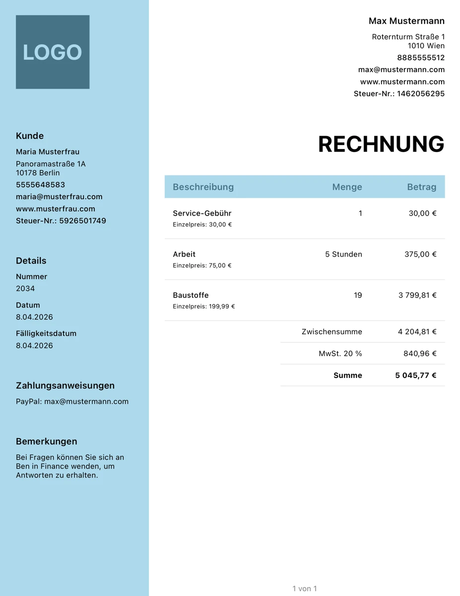 Professional template