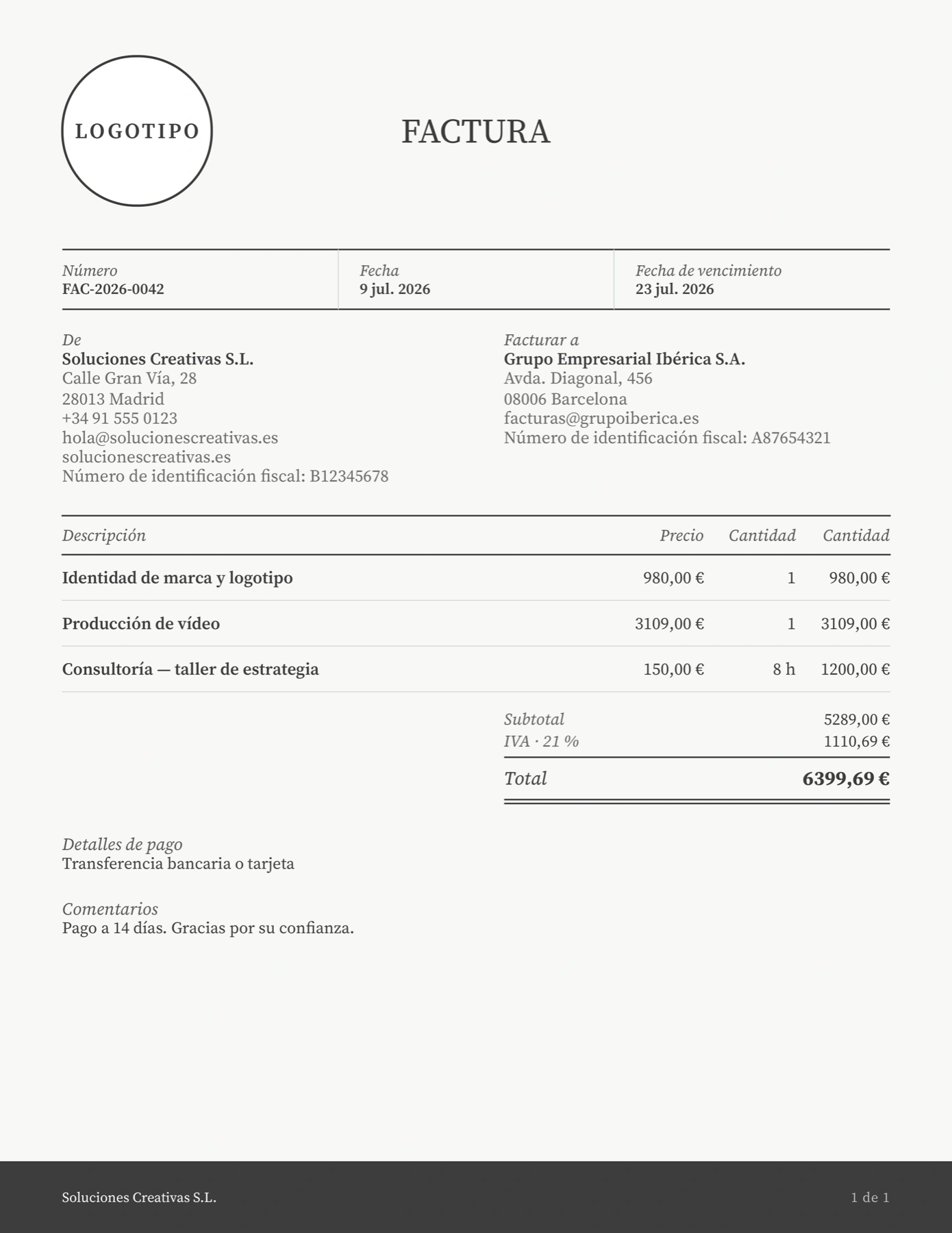 Plantilla Legal