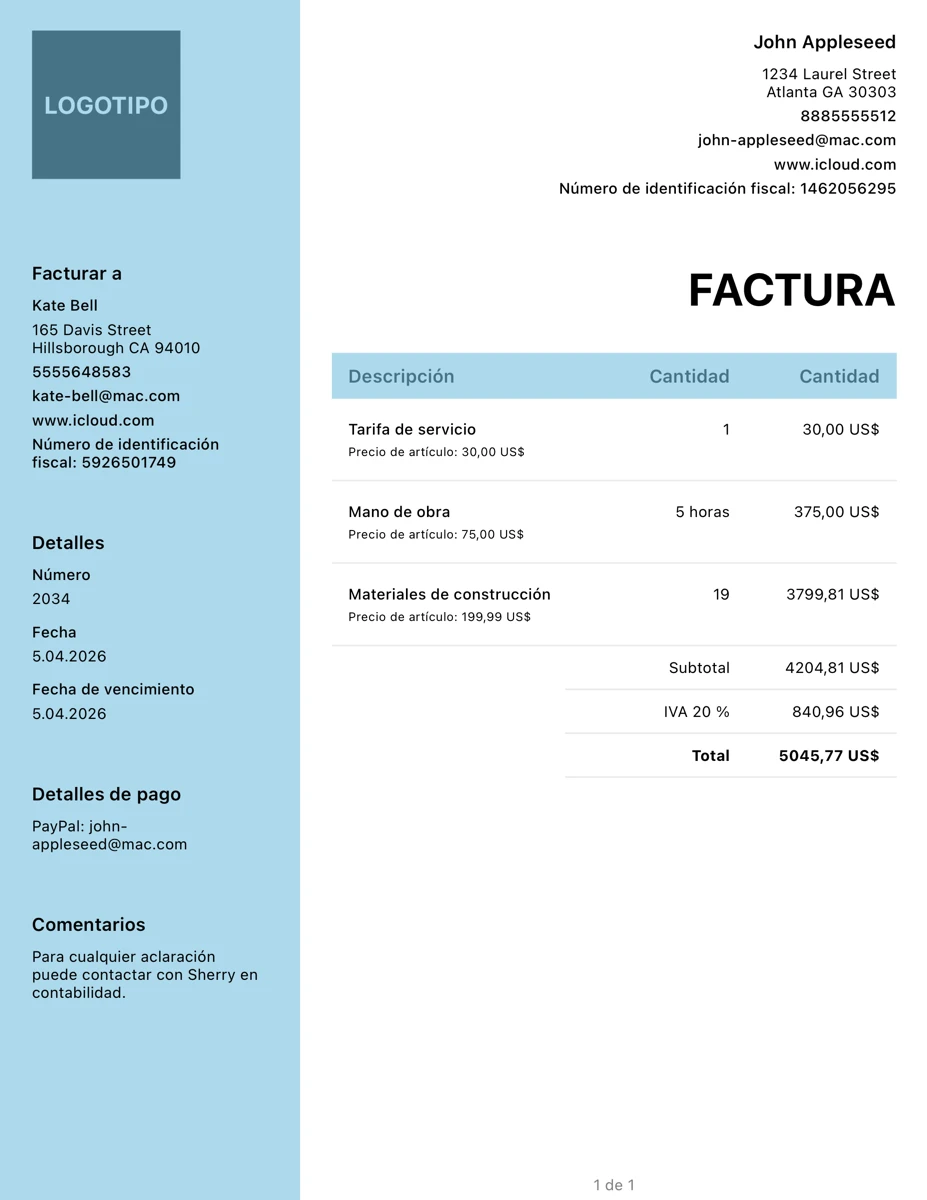 Professional template