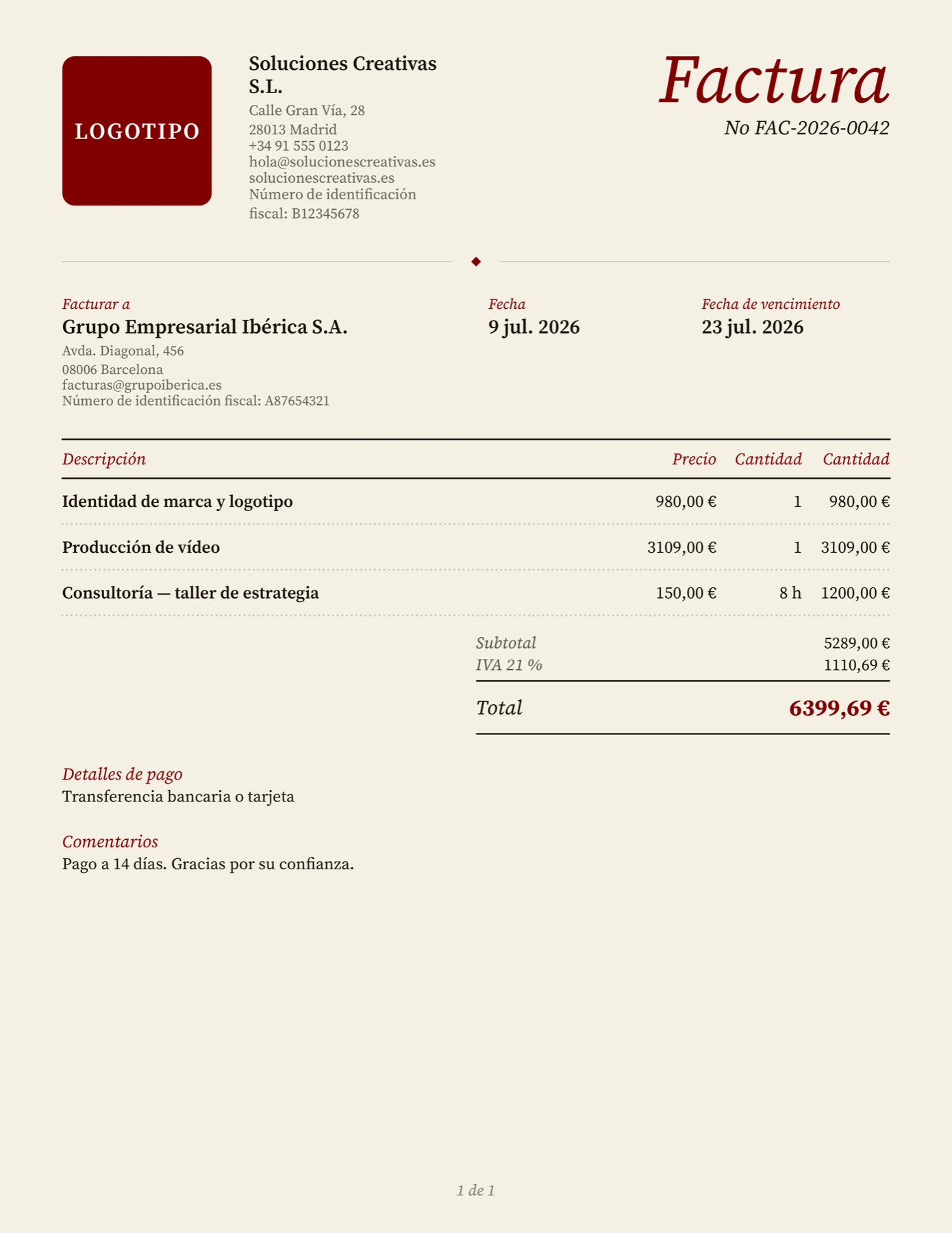 Plantilla Studio