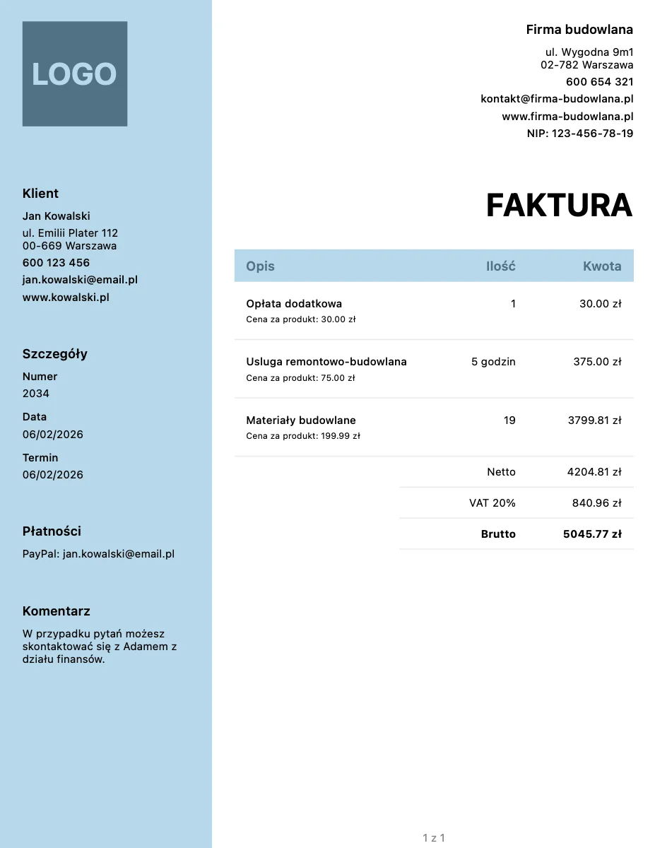 Professional template